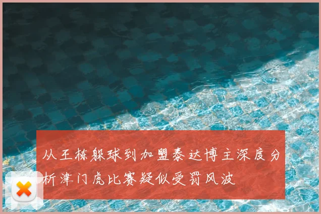 从王栋躲球到加盟泰达博主深度分析津门虎比赛疑似受罚风波