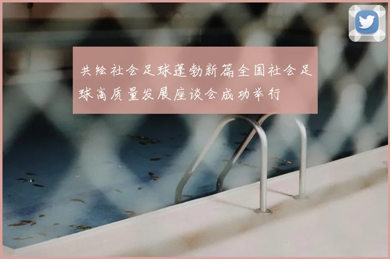共绘社会足球蓬勃新篇全国社会足球高质量发展座谈会成功举行